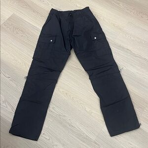 MNML Jet Black Nylon Pants